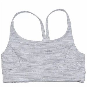 Lululemon 4  train times battleship sports bra.